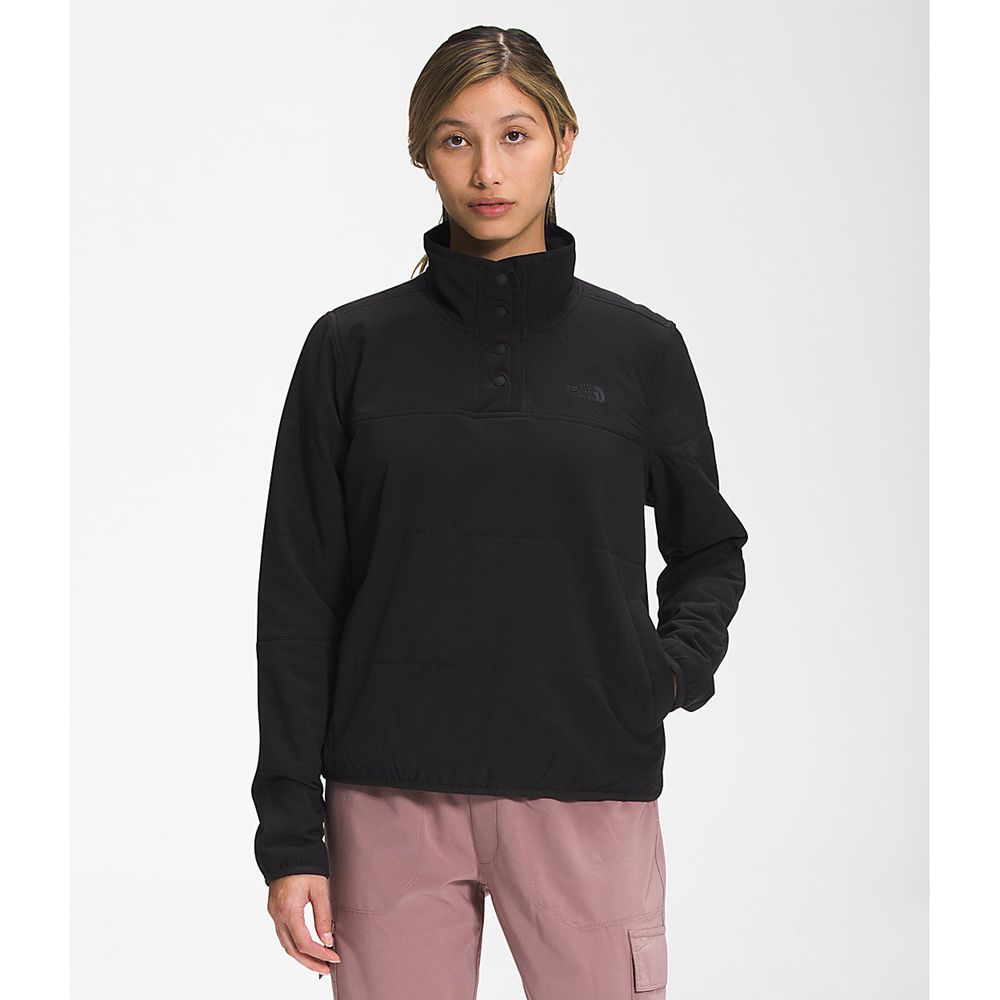 The North Face Sweatshirts Womens Australia - The North Face Mountain Pullover Black Mountain (IFY-2